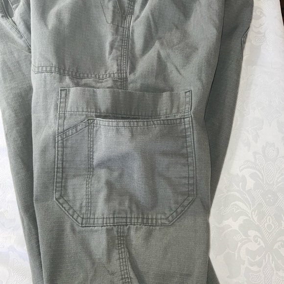 Carhartt Green Drawstring Button Pull On Hiking Cargo Pant Mens Size Medium Tall - Picture 7 of 11